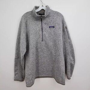 Patagonia Men's Heather Gray Quarter Zip Jacket Size XL (But fits like M)